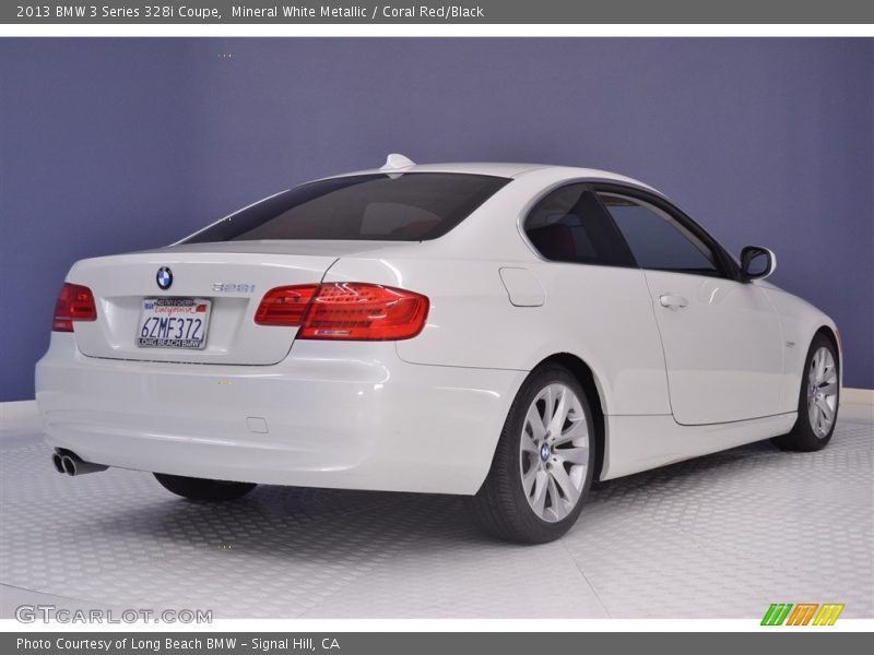 Mineral White Metallic / Coral Red/Black 2013 BMW 3 Series 328i Coupe