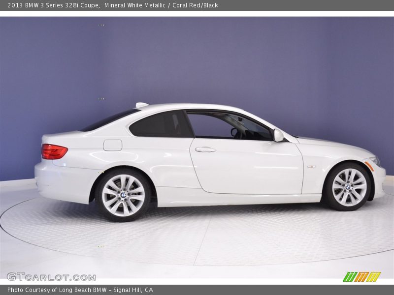 Mineral White Metallic / Coral Red/Black 2013 BMW 3 Series 328i Coupe