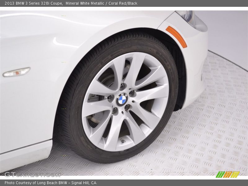 Mineral White Metallic / Coral Red/Black 2013 BMW 3 Series 328i Coupe