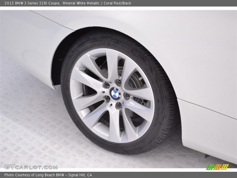 Mineral White Metallic / Coral Red/Black 2013 BMW 3 Series 328i Coupe