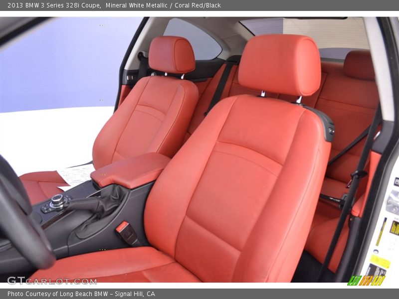Mineral White Metallic / Coral Red/Black 2013 BMW 3 Series 328i Coupe