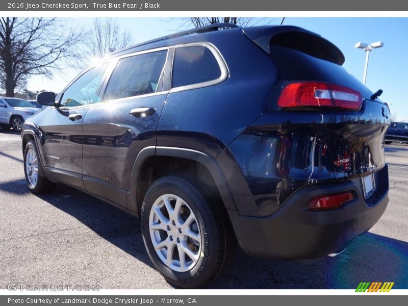 True Blue Pearl / Black 2016 Jeep Cherokee Sport