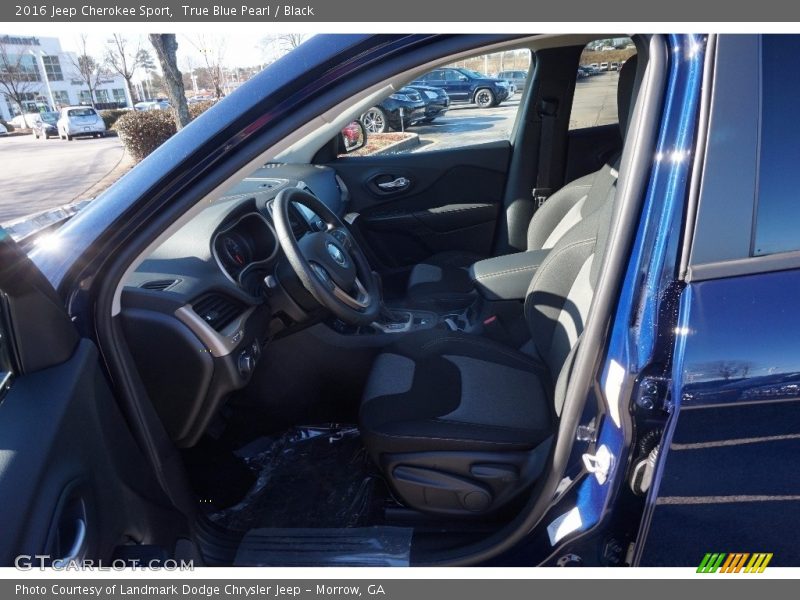 True Blue Pearl / Black 2016 Jeep Cherokee Sport