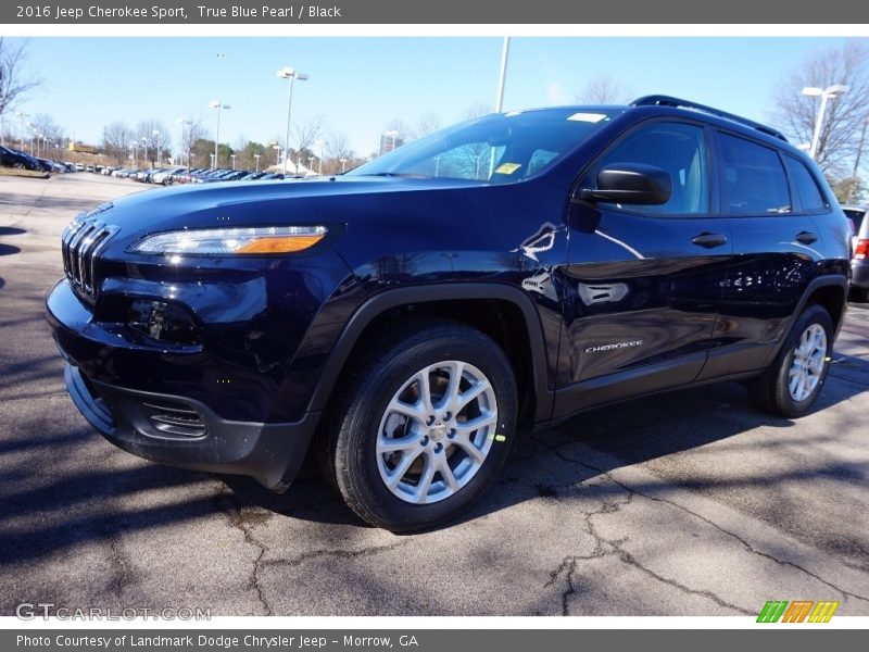 True Blue Pearl / Black 2016 Jeep Cherokee Sport