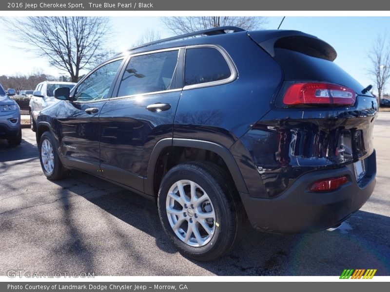 True Blue Pearl / Black 2016 Jeep Cherokee Sport