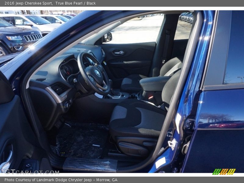 True Blue Pearl / Black 2016 Jeep Cherokee Sport