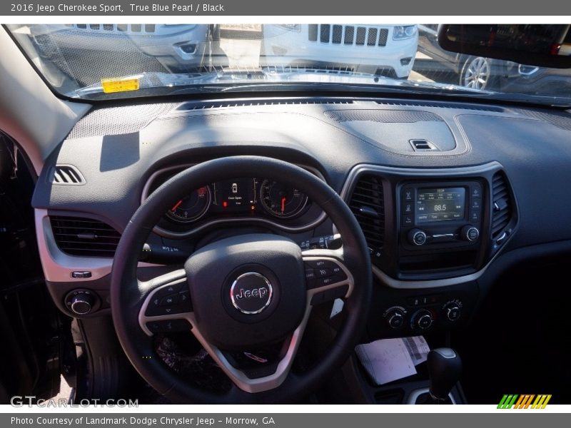 True Blue Pearl / Black 2016 Jeep Cherokee Sport