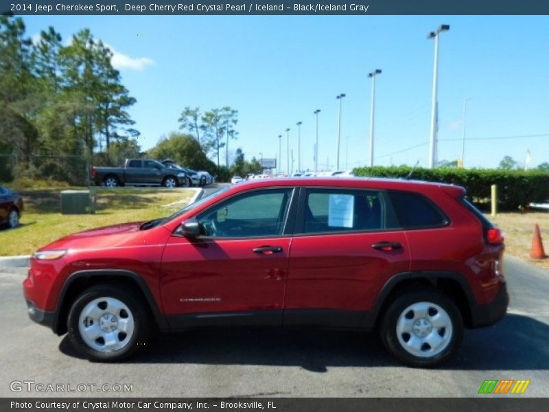 Deep Cherry Red Crystal Pearl / Iceland - Black/Iceland Gray 2014 Jeep Cherokee Sport