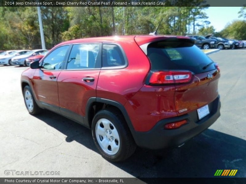 Deep Cherry Red Crystal Pearl / Iceland - Black/Iceland Gray 2014 Jeep Cherokee Sport