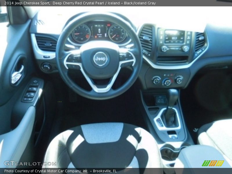 Deep Cherry Red Crystal Pearl / Iceland - Black/Iceland Gray 2014 Jeep Cherokee Sport