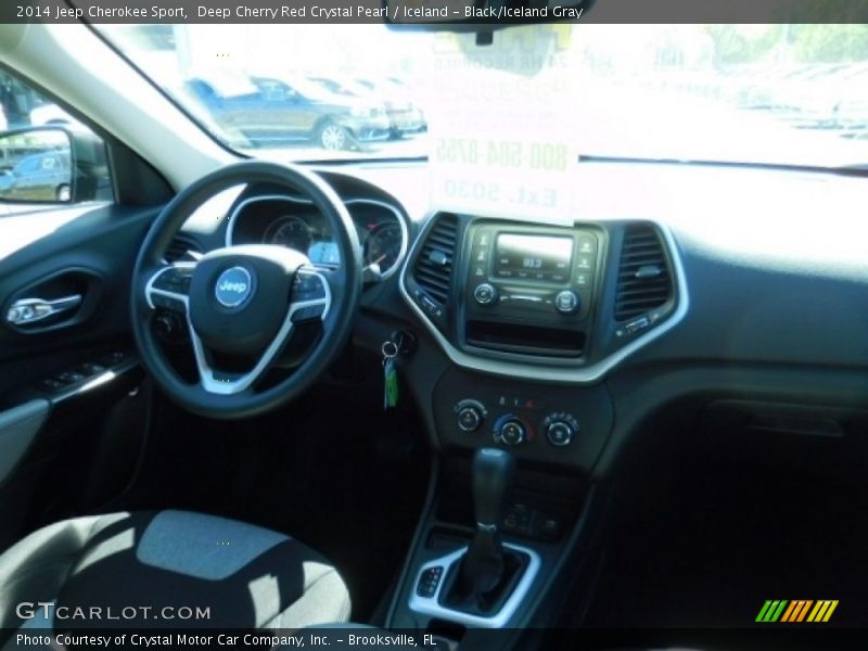 Deep Cherry Red Crystal Pearl / Iceland - Black/Iceland Gray 2014 Jeep Cherokee Sport