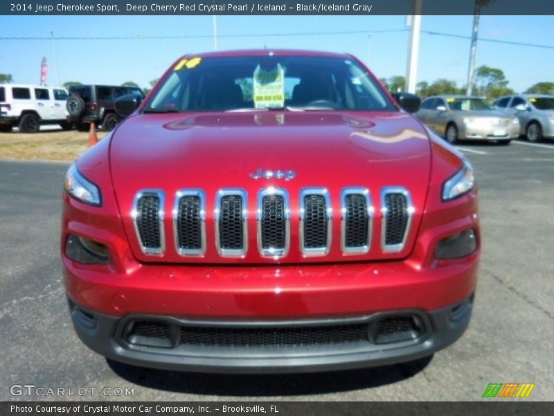 Deep Cherry Red Crystal Pearl / Iceland - Black/Iceland Gray 2014 Jeep Cherokee Sport