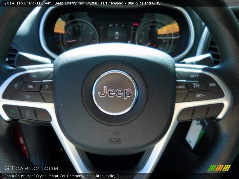 Deep Cherry Red Crystal Pearl / Iceland - Black/Iceland Gray 2014 Jeep Cherokee Sport