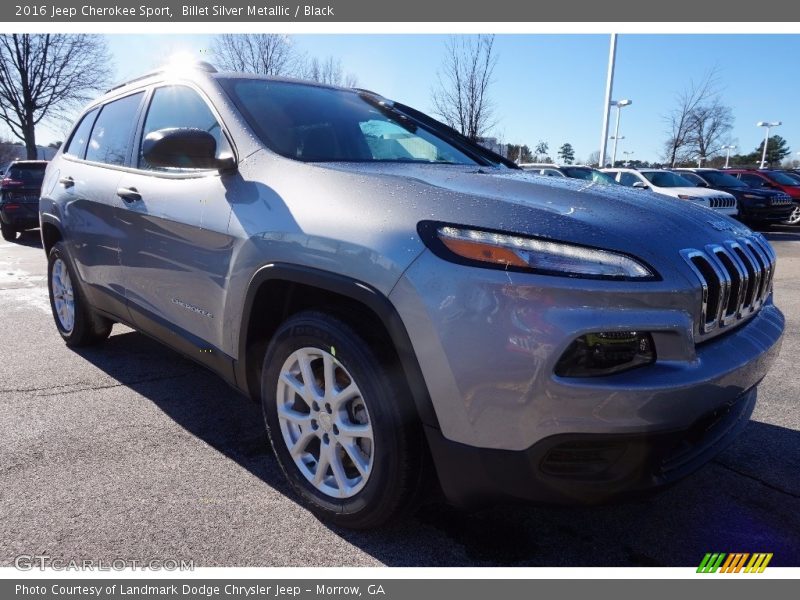 Billet Silver Metallic / Black 2016 Jeep Cherokee Sport