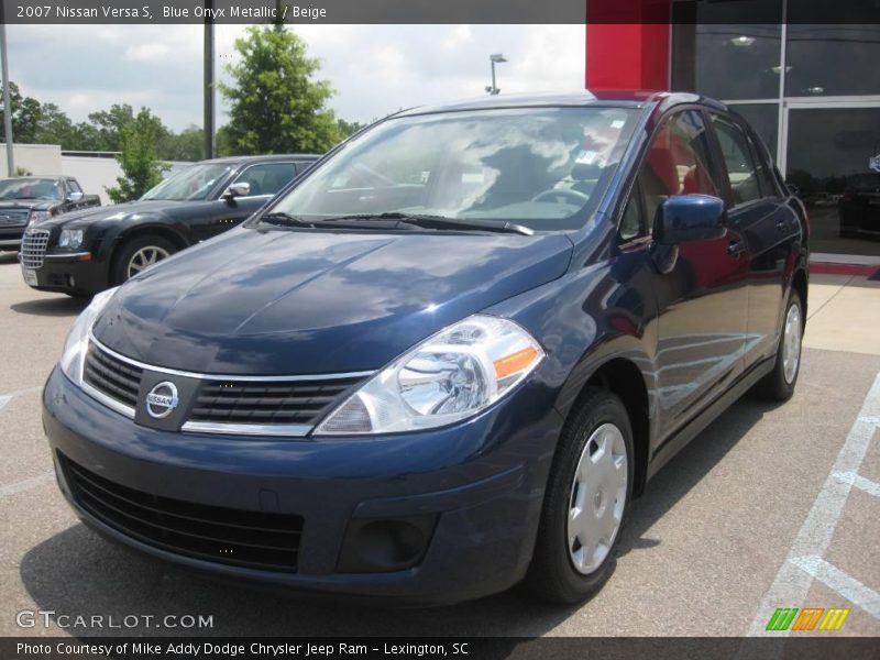 Blue Onyx Metallic / Beige 2007 Nissan Versa S