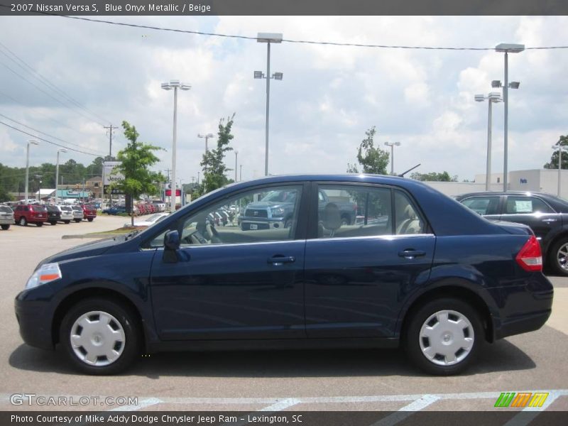 Blue Onyx Metallic / Beige 2007 Nissan Versa S
