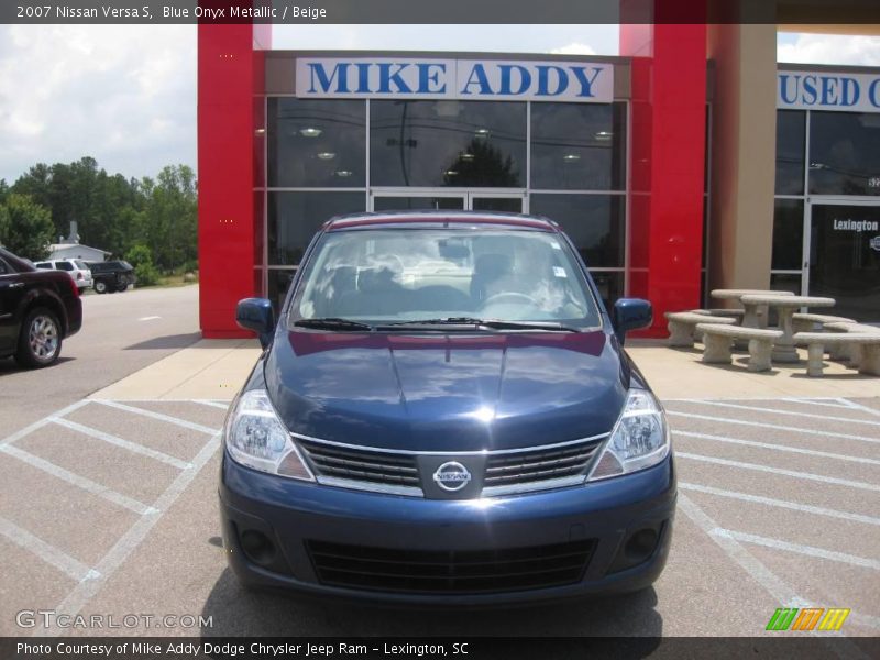 Blue Onyx Metallic / Beige 2007 Nissan Versa S