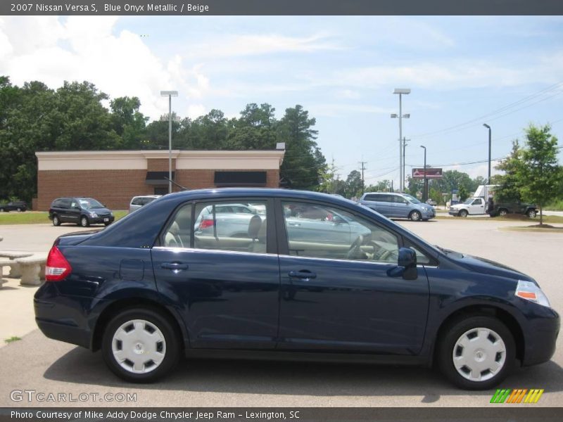 Blue Onyx Metallic / Beige 2007 Nissan Versa S