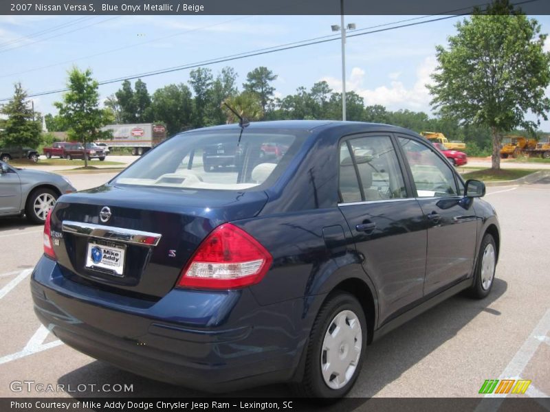 Blue Onyx Metallic / Beige 2007 Nissan Versa S