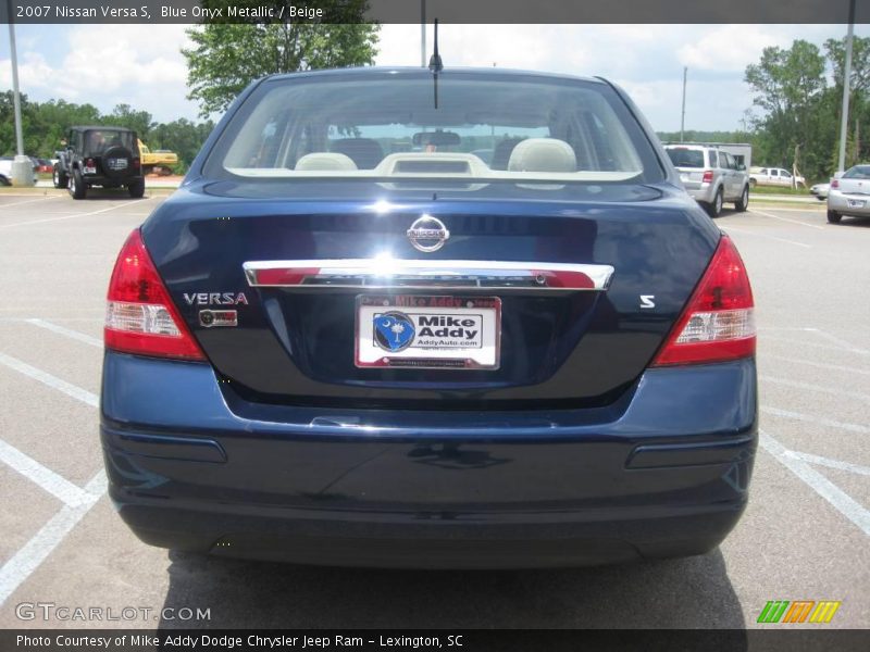 Blue Onyx Metallic / Beige 2007 Nissan Versa S
