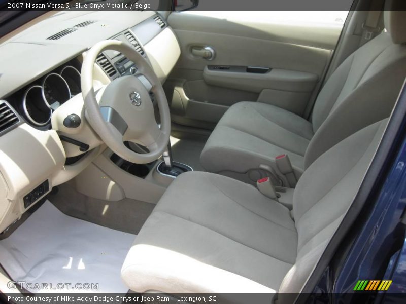 Blue Onyx Metallic / Beige 2007 Nissan Versa S
