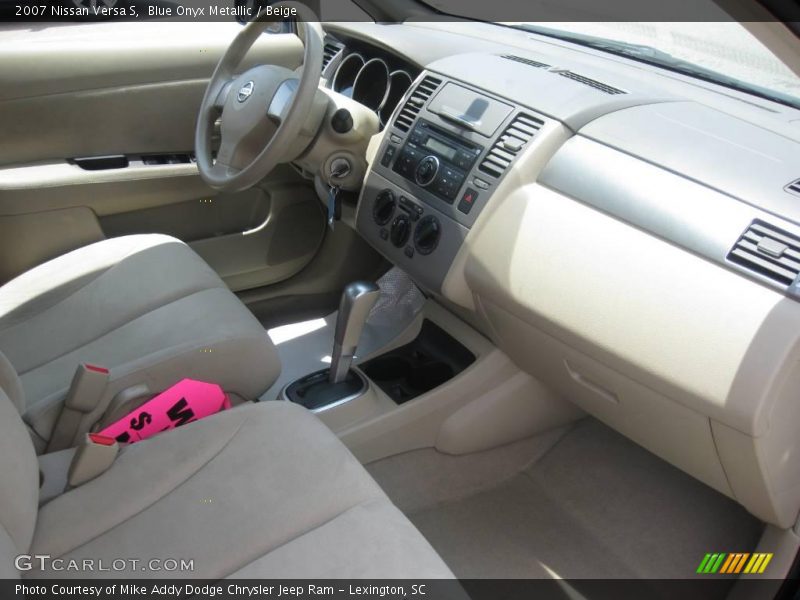 Blue Onyx Metallic / Beige 2007 Nissan Versa S