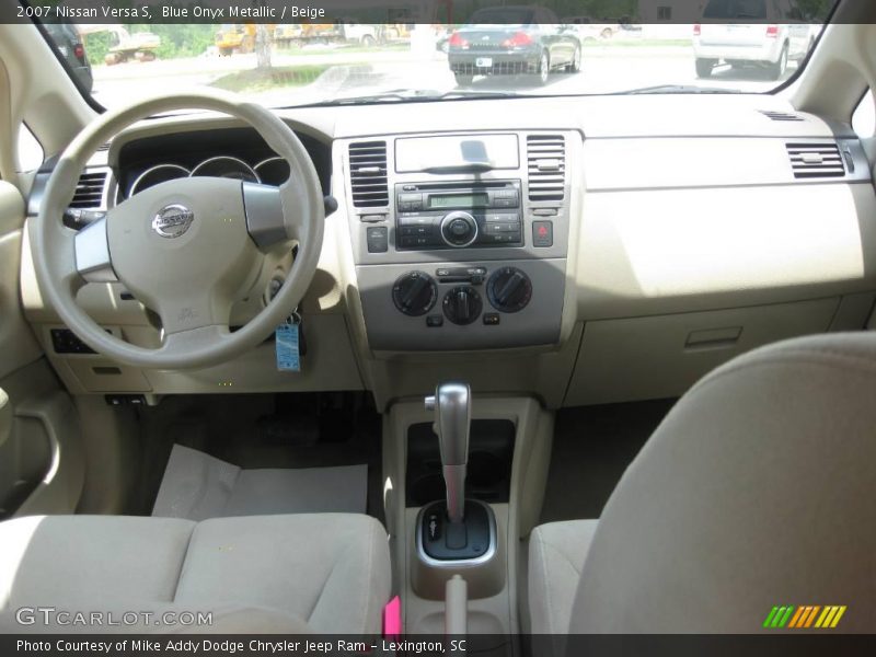 Blue Onyx Metallic / Beige 2007 Nissan Versa S
