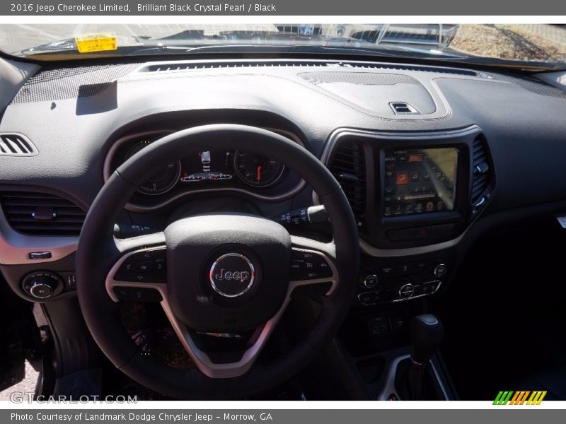 Brilliant Black Crystal Pearl / Black 2016 Jeep Cherokee Limited
