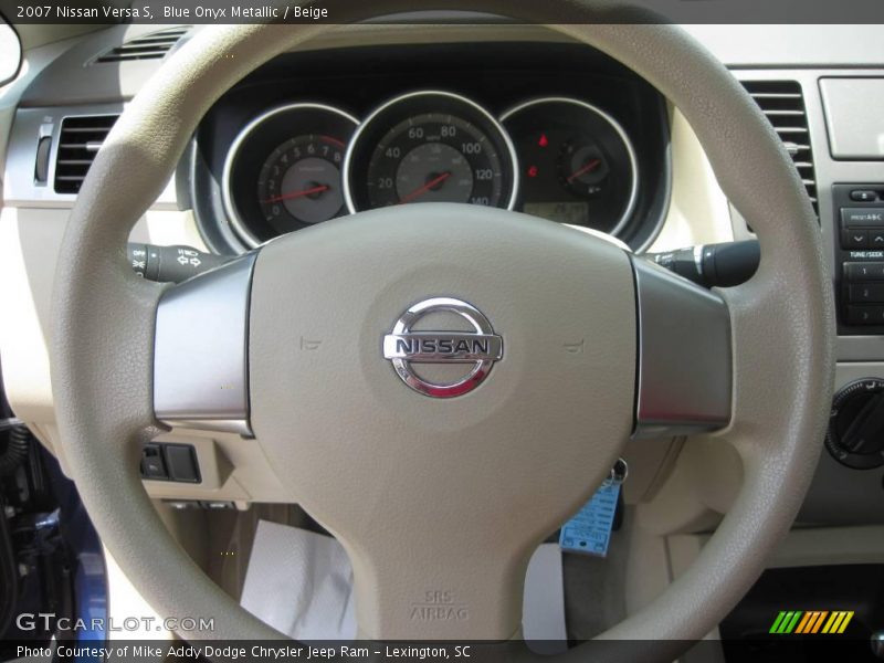 Blue Onyx Metallic / Beige 2007 Nissan Versa S