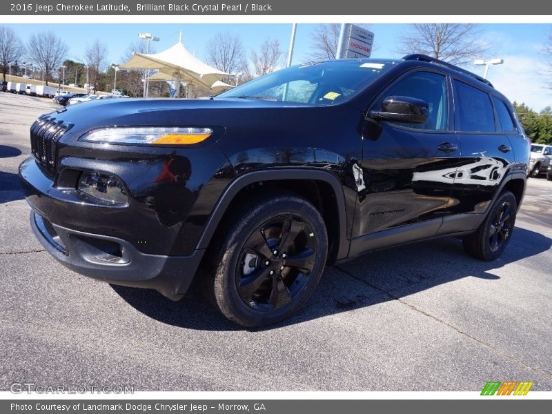 Brilliant Black Crystal Pearl / Black 2016 Jeep Cherokee Latitude