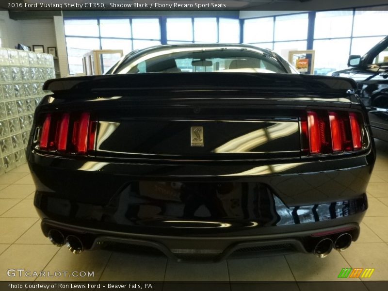 Shadow Black / Ebony Recaro Sport Seats 2016 Ford Mustang Shelby GT350
