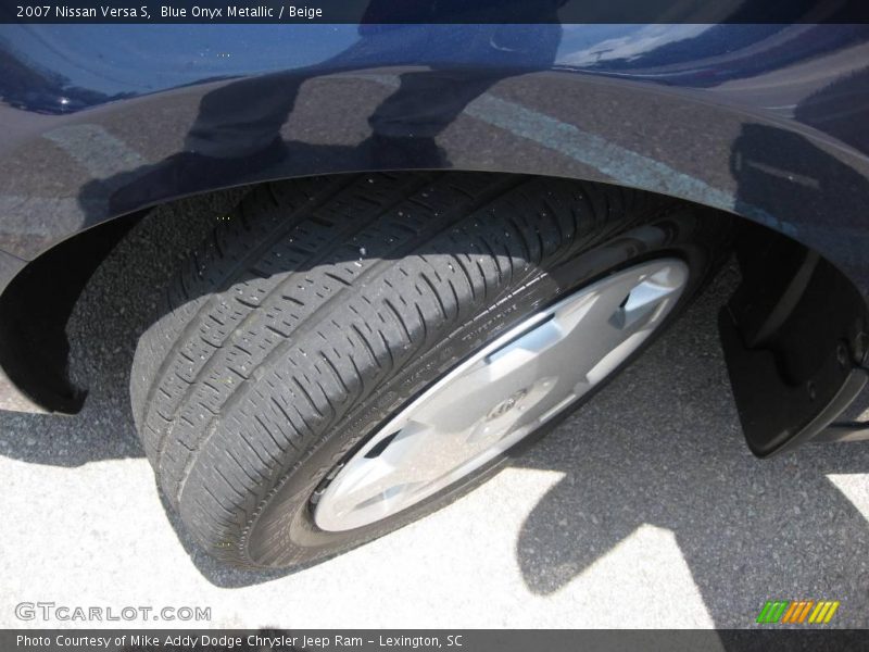 Blue Onyx Metallic / Beige 2007 Nissan Versa S