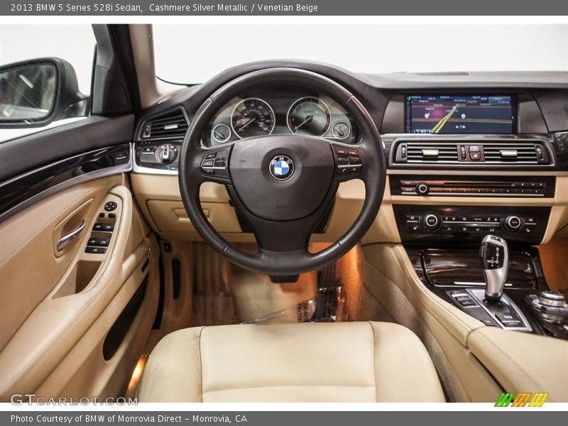 Cashmere Silver Metallic / Venetian Beige 2013 BMW 5 Series 528i Sedan