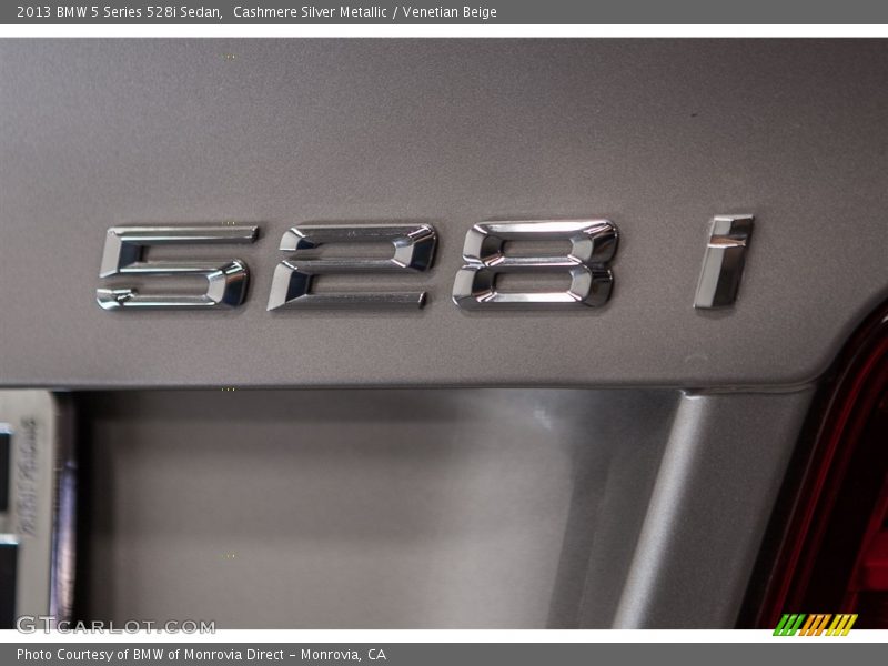 Cashmere Silver Metallic / Venetian Beige 2013 BMW 5 Series 528i Sedan