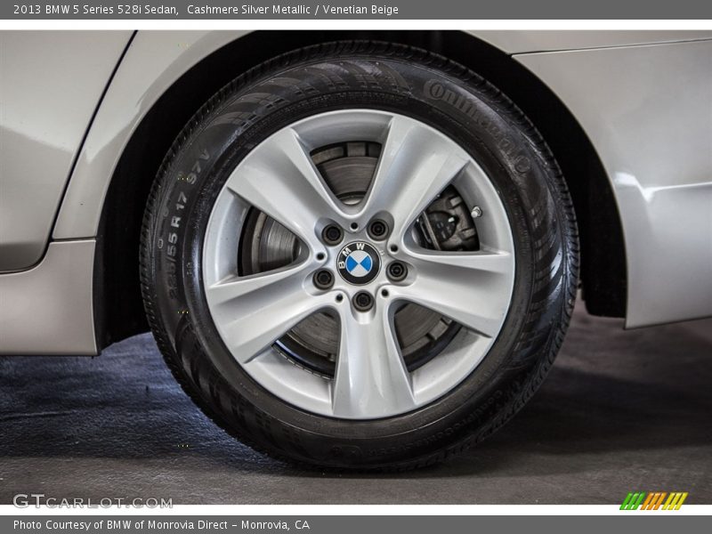 Cashmere Silver Metallic / Venetian Beige 2013 BMW 5 Series 528i Sedan