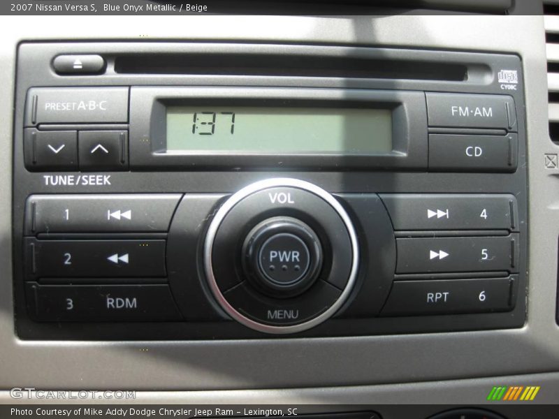 Blue Onyx Metallic / Beige 2007 Nissan Versa S