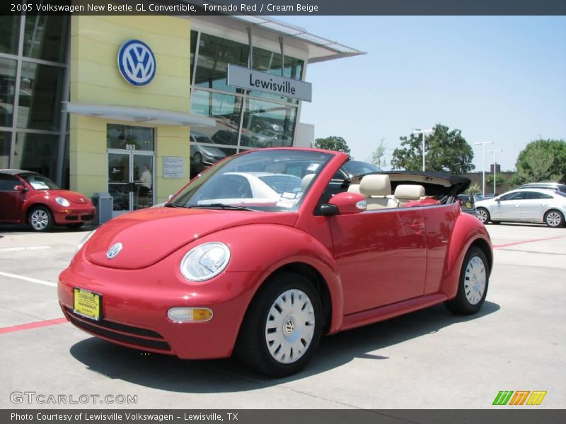 Tornado Red / Cream Beige 2005 Volkswagen New Beetle GL Convertible