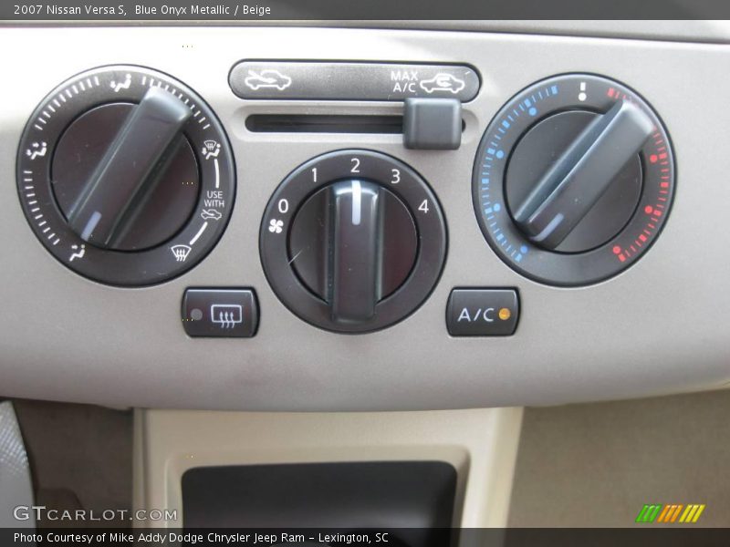 Blue Onyx Metallic / Beige 2007 Nissan Versa S