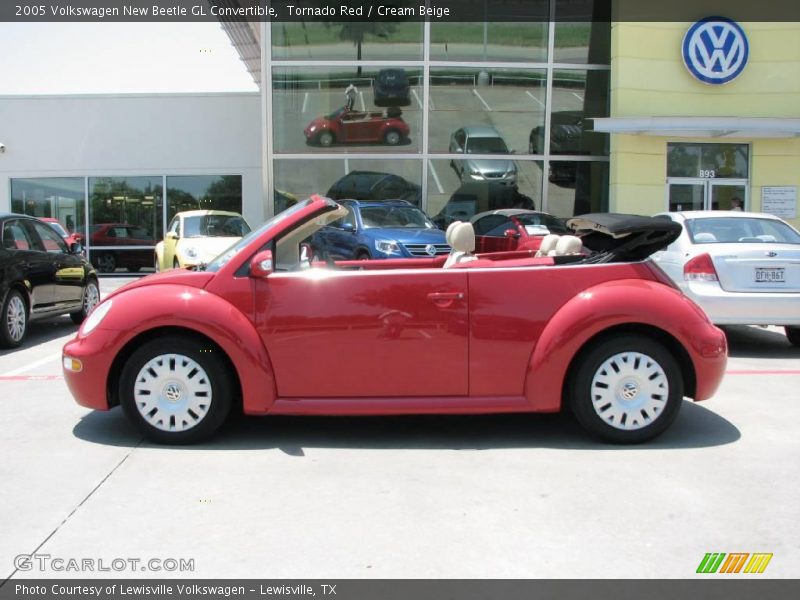 Tornado Red / Cream Beige 2005 Volkswagen New Beetle GL Convertible
