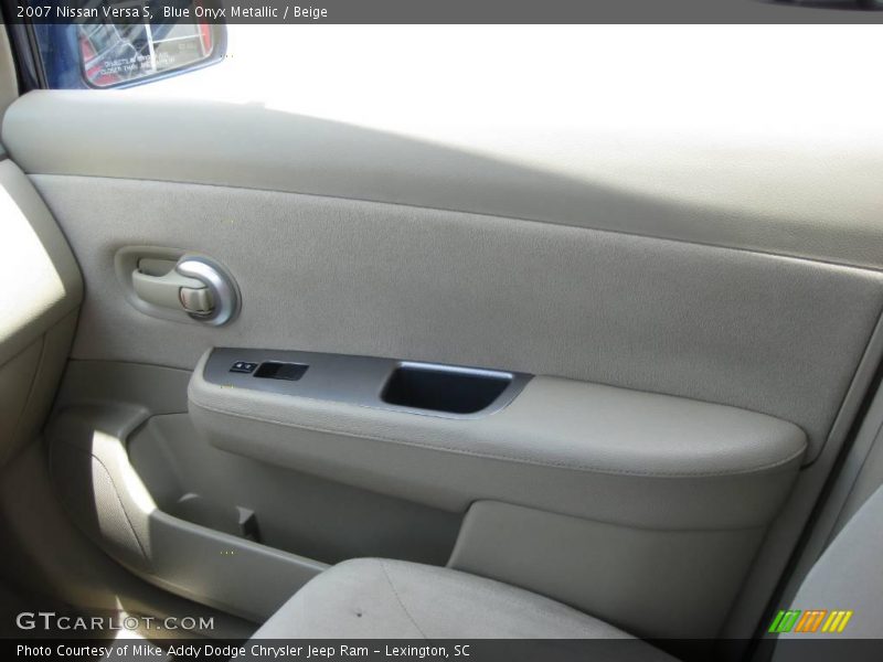 Blue Onyx Metallic / Beige 2007 Nissan Versa S