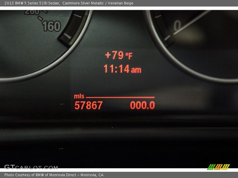 Cashmere Silver Metallic / Venetian Beige 2013 BMW 5 Series 528i Sedan