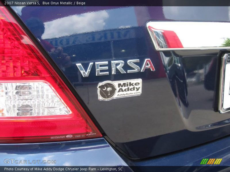 Blue Onyx Metallic / Beige 2007 Nissan Versa S