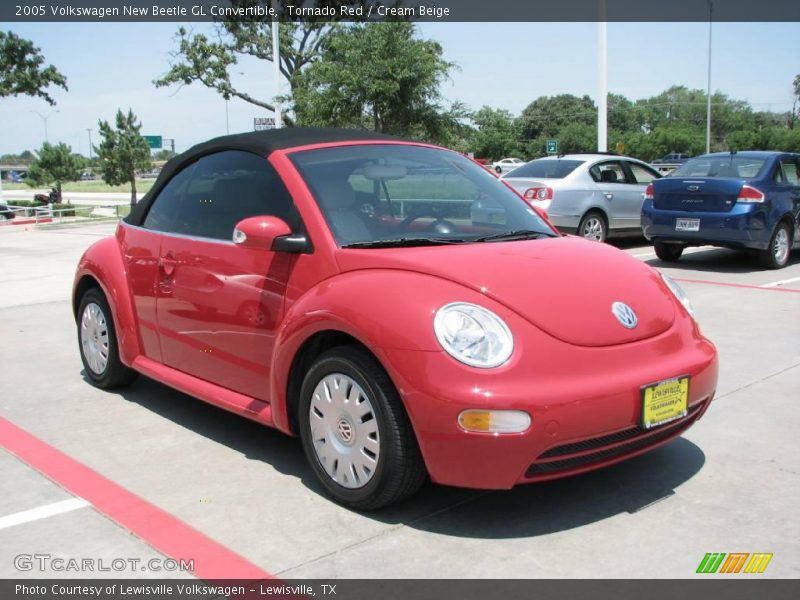 Tornado Red / Cream Beige 2005 Volkswagen New Beetle GL Convertible