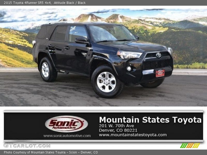 Attitude Black / Black 2015 Toyota 4Runner SR5 4x4
