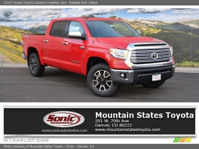 Radiant Red / Black 2016 Toyota Tundra Limited CrewMax 4x4