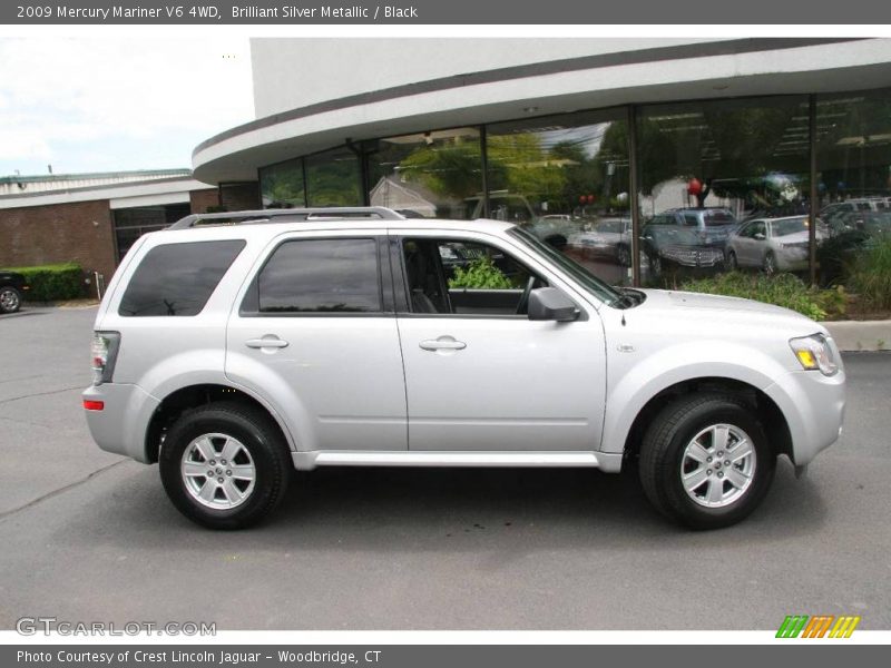 Brilliant Silver Metallic / Black 2009 Mercury Mariner V6 4WD