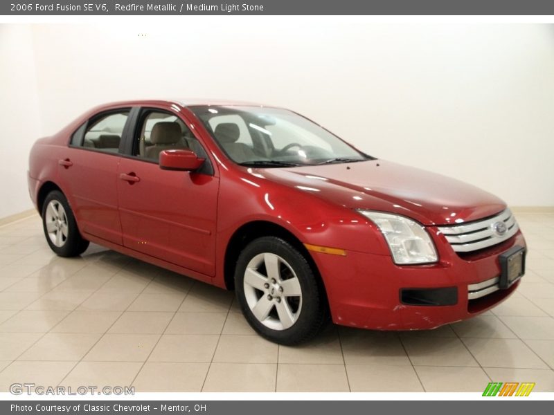 Redfire Metallic / Medium Light Stone 2006 Ford Fusion SE V6