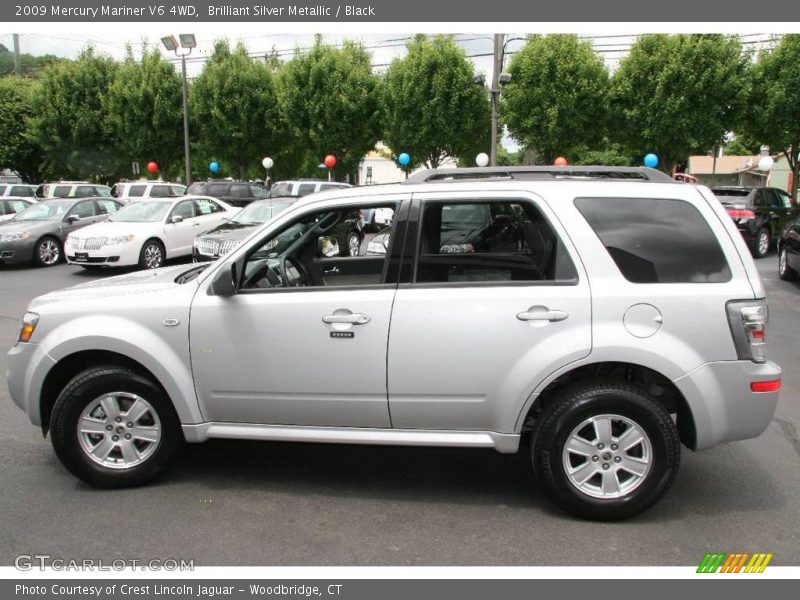 Brilliant Silver Metallic / Black 2009 Mercury Mariner V6 4WD