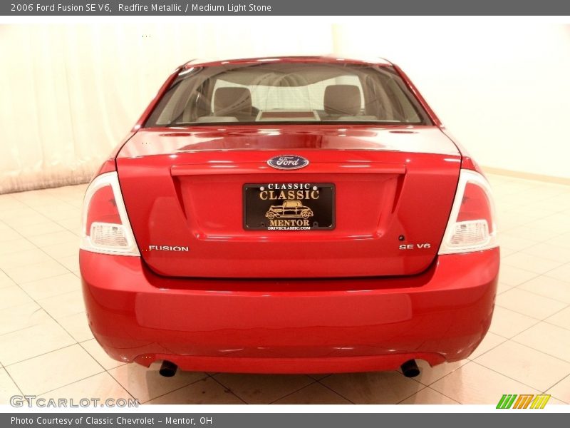 Redfire Metallic / Medium Light Stone 2006 Ford Fusion SE V6
