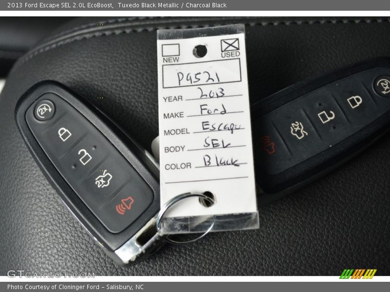 Tuxedo Black Metallic / Charcoal Black 2013 Ford Escape SEL 2.0L EcoBoost